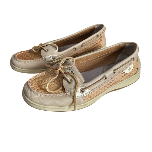 SPERRY Top Sider Angelfish Boat Tan Leather Women’s Loafer Shoes Size 11M - Picture 4 of 8